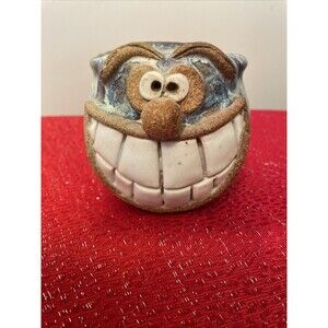 Vintage Signed Handmade Robert Eakin Stoneware Pottery Toothbrush Holder ~ Rare